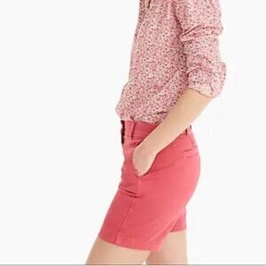 J crew chino shorts broken in brick red 100% cotton summer preppy beach vacation